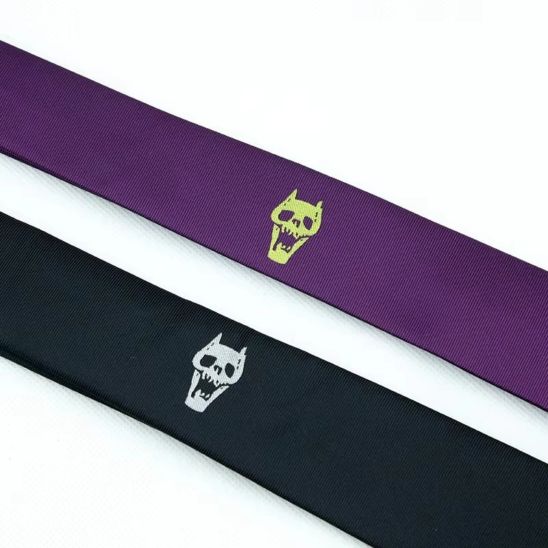 Anime JoJos Tie Kira Yoshikage Cosplay Necktie Unisex Skull Neck Heavens Door Cosplay Costume Prop Neck Tie Anime Necktie Cosplay Necktie Anime Tie