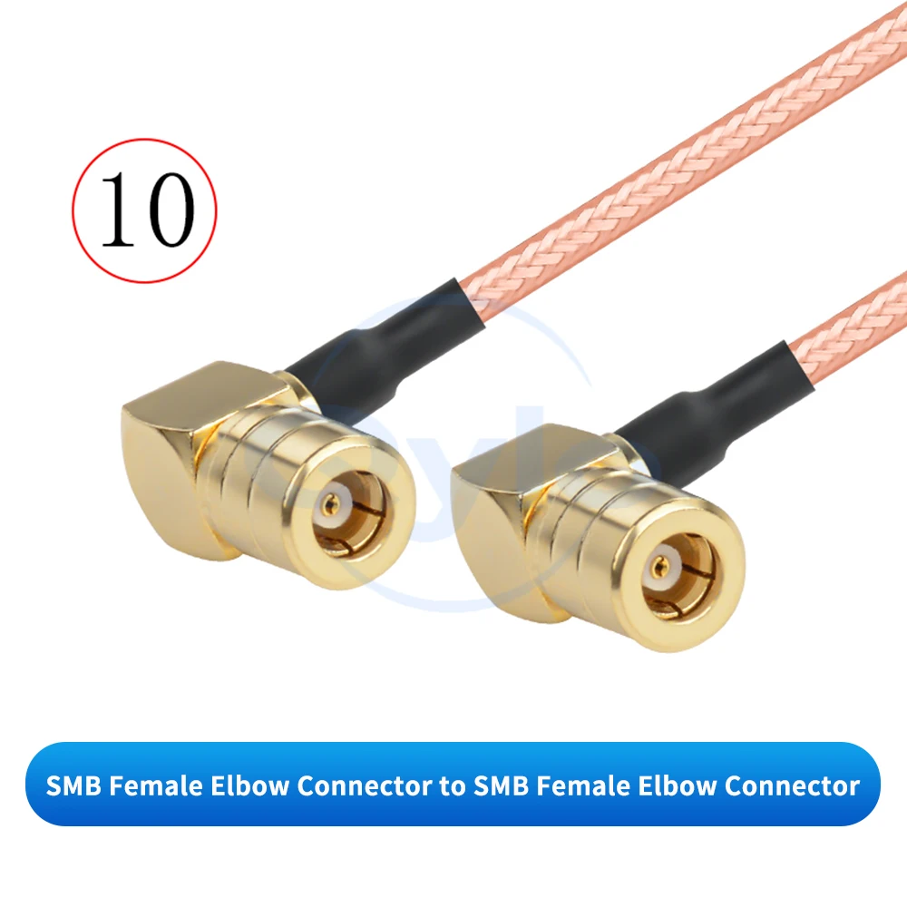 (1 Stück) RG316 braunes HF-Adapterkabel SMB auf SMB Stecker/Buchse Anschlüsse SMB auf SMB Signalverlängerungskabel – Detail 12