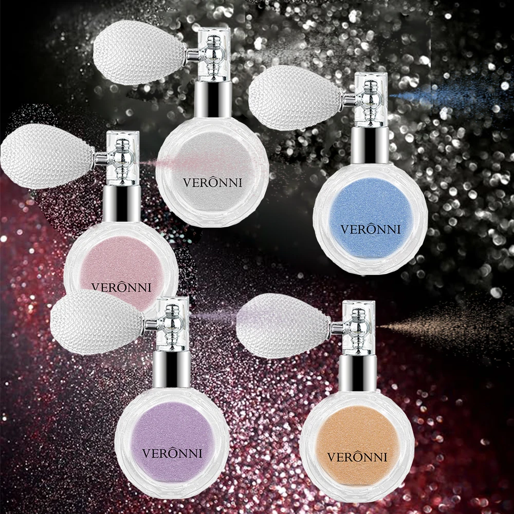 Glitter Diamond Highlighter Powder Spray Waterproof High Gloss Body Highlight Powder Cosmetics Face Contour Illuminator Makeup 3