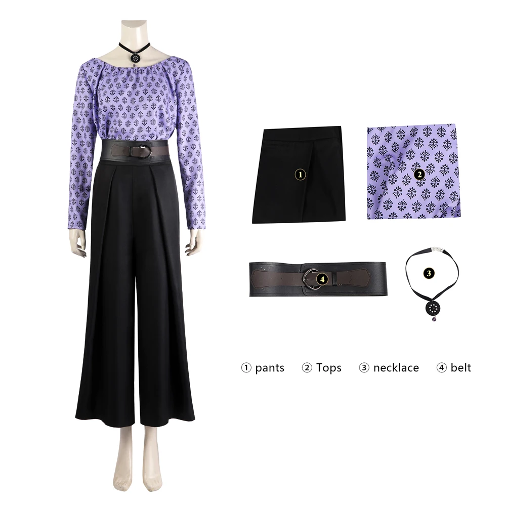 

New Carnival Halloween Witch Yennefer Cosplay Outfit Adult Women Cirilla Hunter Suit Outfit