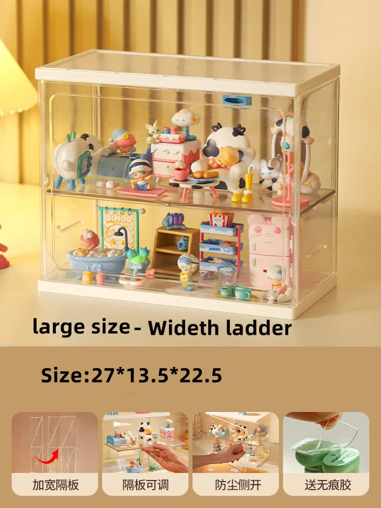 DImoo用HDディスプレイボックス,防塵アクションフィギュア,ブラインド