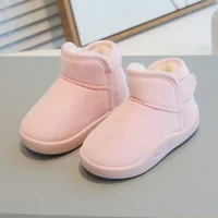 Baby Girls Boys Snow Boots Children Winter Boots Kids Outdoor Plush Cotton-padded Shoes Soft-soled Non-slip Infant Toddler Shoes 5