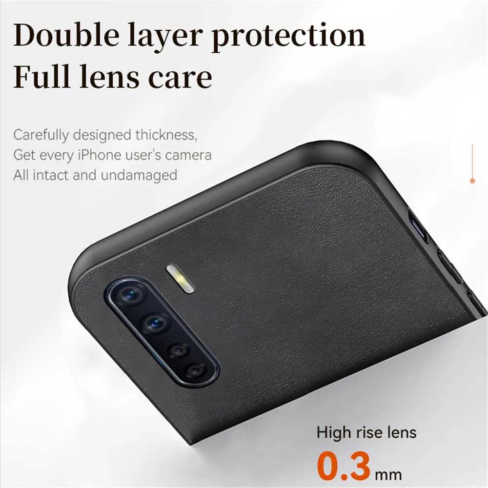Luxury Sheepskin Magnetic Leather Phone Case with Stand Cover