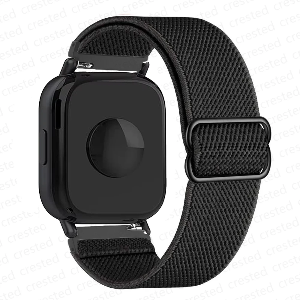 Versatile Nylon Elastic Watch Strap - 20/22mm (Black)