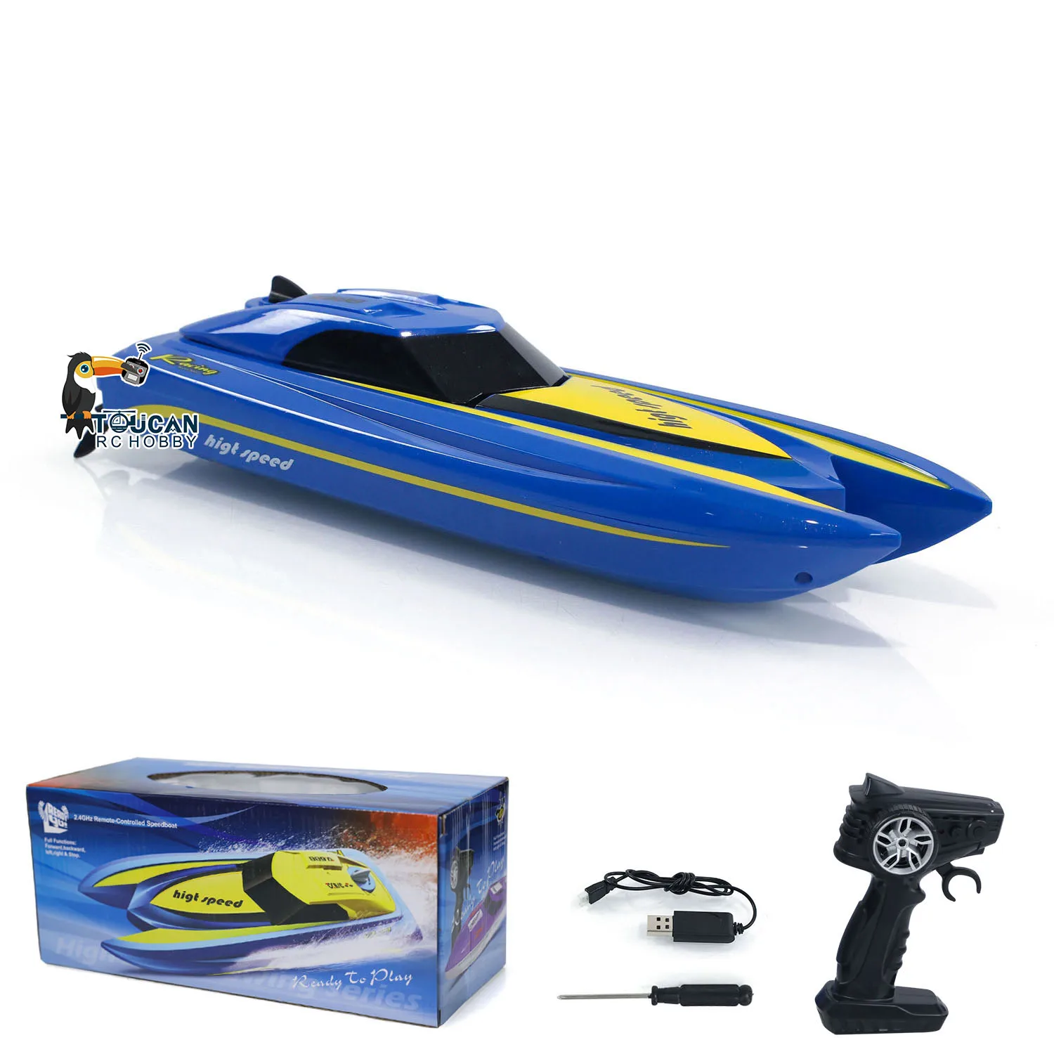 RC RTR 보트 전기 레이싱 선박, 무선 제어 고속 선박 모델 선물, 어린이 성인용 장난감, 2.4Ghz