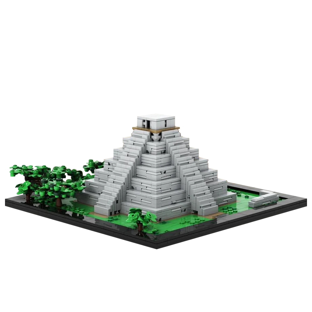 

MOC Mayan Pyramid Temple Bricks Model Famous Medieval Buildings Decoration Building Block Toys Set Children Educational Toy Gift