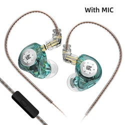 Enhanced Dual Magnetic Circuit Dynamic Earphones - HiFi Bass & Noise Cancelling Sports Headset (Cyan MIC)