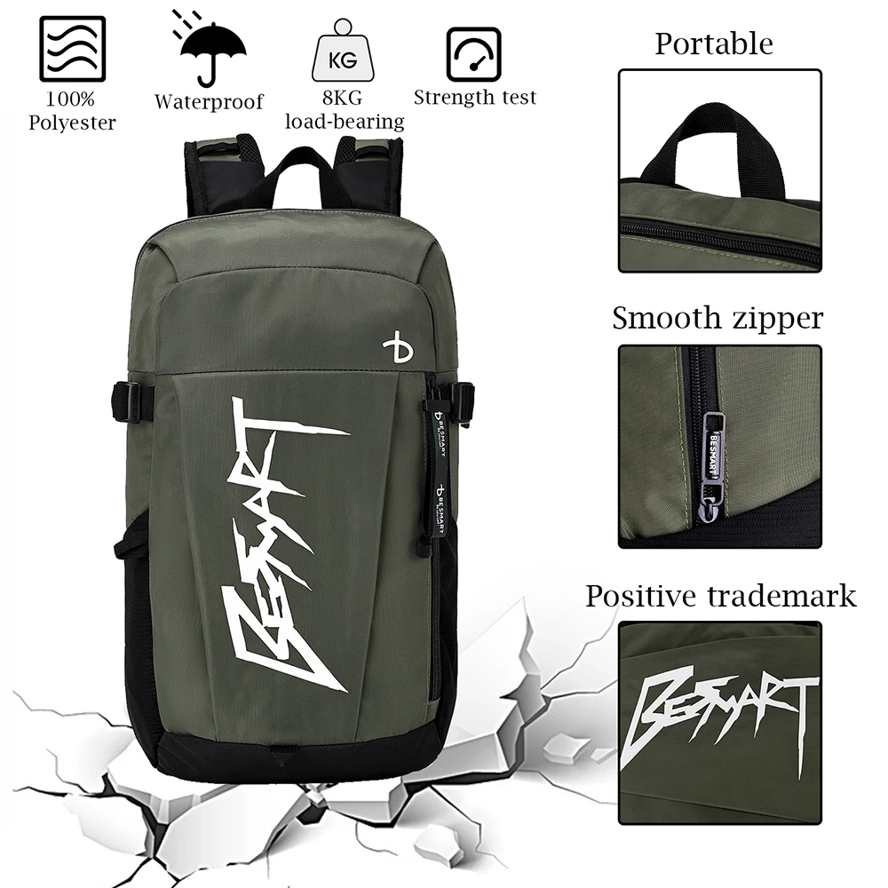 BE SMART Waterproof Backpacks for Women Men,Fashion School Bags Fits 13.5 inch Computer,Travel Backpack for Business Sport Gym