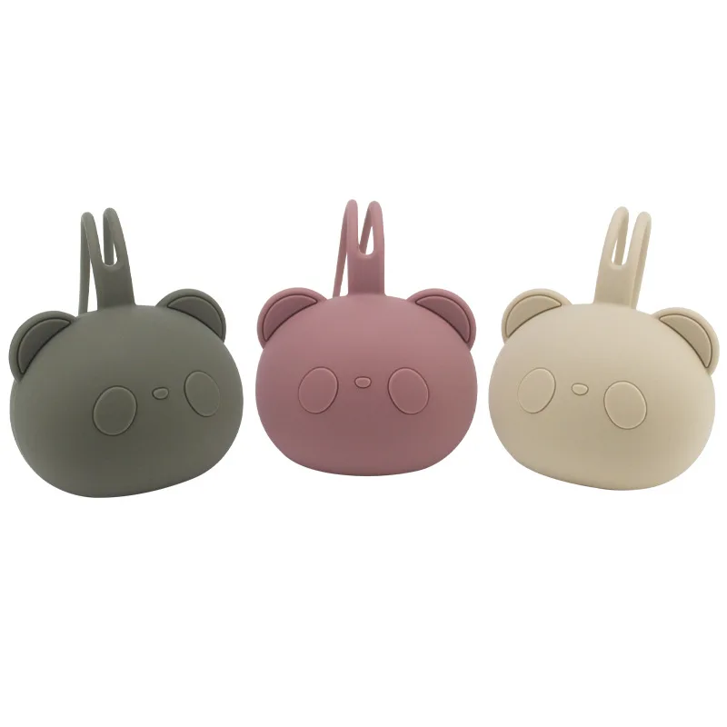 Silicone Nipple Storage Bag For Newborns Food Grade Personalized Kids Pacifier Holder Portable Bear Shape Nipple Case Attachment 3