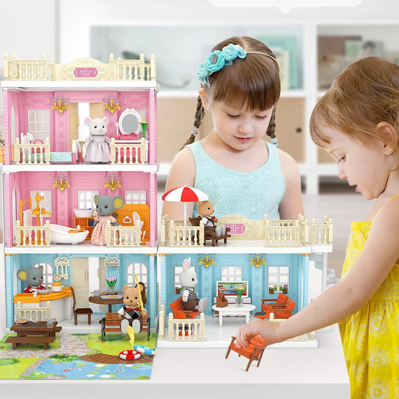 kawaii-koala-town-tiny-house-model-bedroom-kitchen-diy-miniature-doll-houses-home-dollhouse-pretend-play-children-toys-for-girls