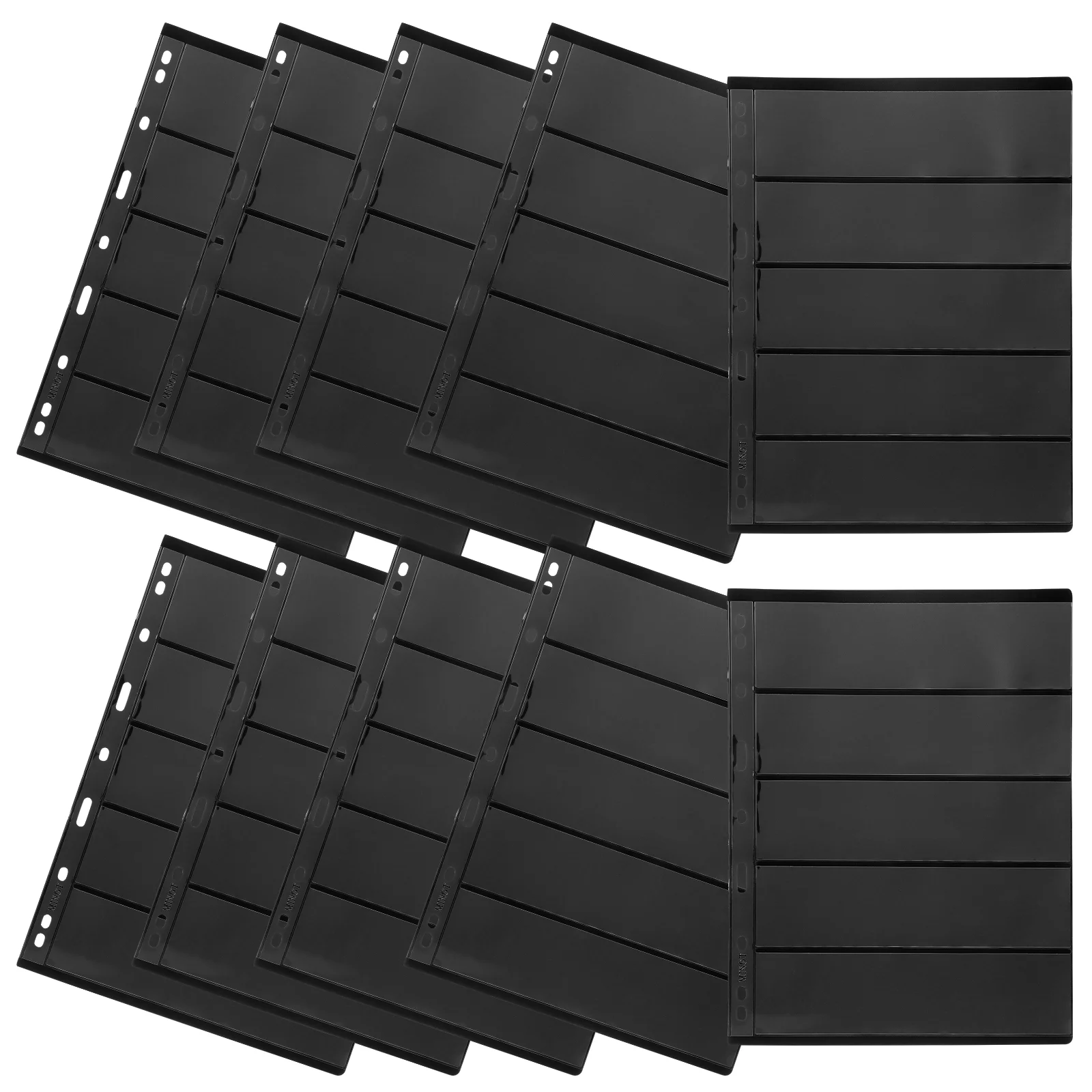 10 Pcs Binder Sleeves Postcard Stamps Postage Collecting Book Pages