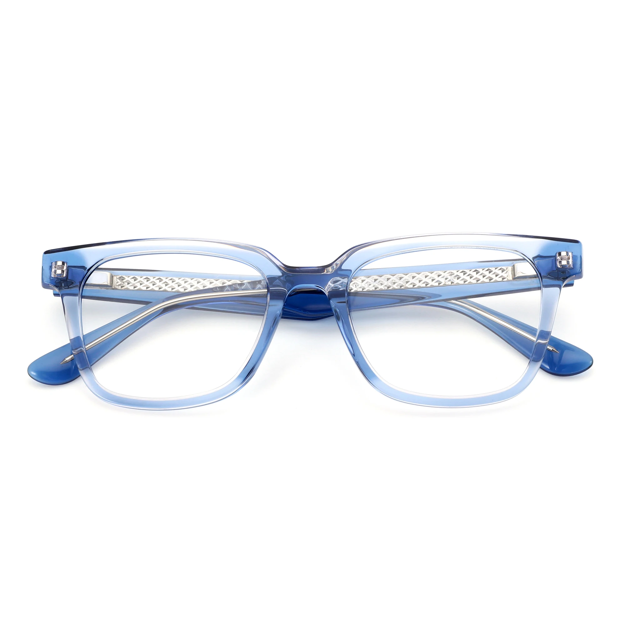 ZENOTTIC Handgefertigte quadratische Acetat-Brille, Neuheiten, Herren-Myopie, verschreibungspflichtige Brillen für Anti-Blue-Ray-Photochrome – Detail 12
