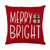 A set of 4 Christmas pillow covers - Santa Claus and Snowman Hello Winter design, machine washable, 18x18 inch zipper closure 5