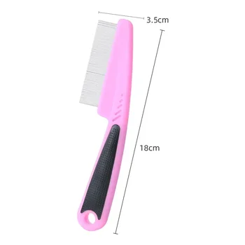 Pet Animal Care Comb Removal Flea Comb for Cat Dog Stainless Steel Needle Grooming Louse Remove Lice Close-Tooth Grate Comb 2