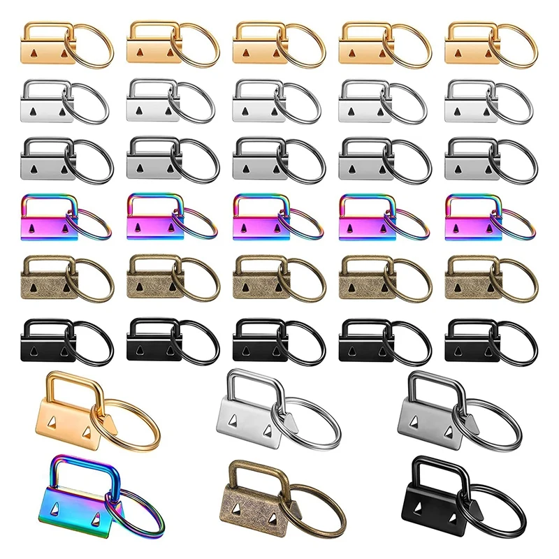 

36 Pieces 1 Inch Key Fob Hardware Lanyard Keychain Hardware Keychain Fob Wristlet Hardware For Keychain, 6 Colors