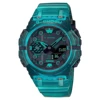 Electronic Digital Sports Unisex Watch LED Dual Display World Time Large Dial Multi Time Zone Rubber Strap 4