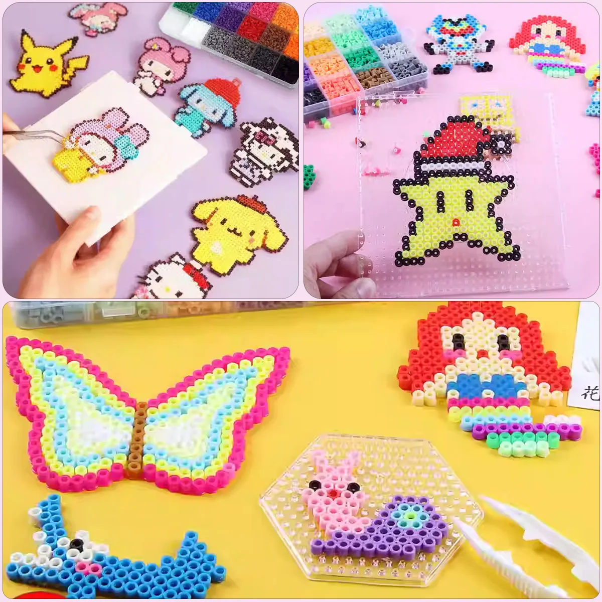 2.6mm 25G/50G 퓨전 비즈 동물 장난감 창의적인 포장 펄러 하마 비즈 쥬얼리 팔찌 만들기 DIY 액세서리