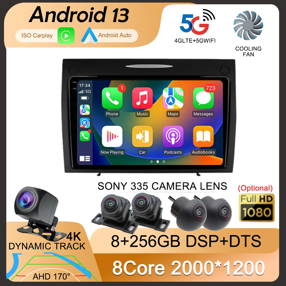 

Android 13 для Mercedes Benz SLK Class R171 SLK200 SLK280 SLK300 2000 - 2011 автомобильное радио мультимедийный видеоплеер стерео 360 камера