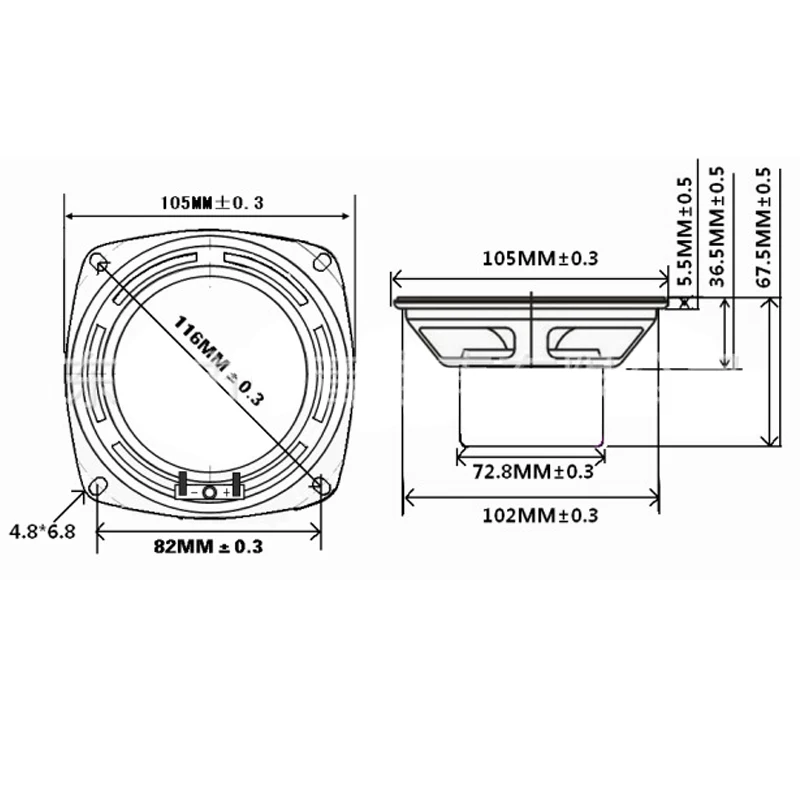 1pcs 4 Inch Bass Speaker 4 8 Ohm 30W Fiberglass Woven Basin Waterproof Lawn Bathroom Bluetooth Loudspeaker Audio Sound System 5