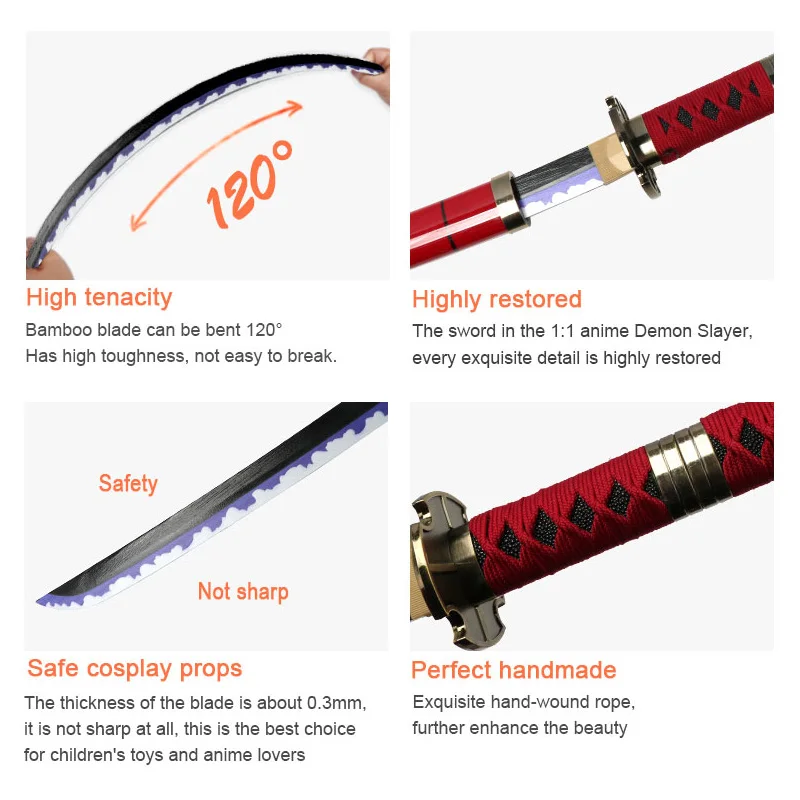 31.5" /80cm Roronoa Zoro Katana Japanese Manga Character Weapon Toy Sword Trafalgar D. Law Cosplay Birthday Gift Room Decoration 6