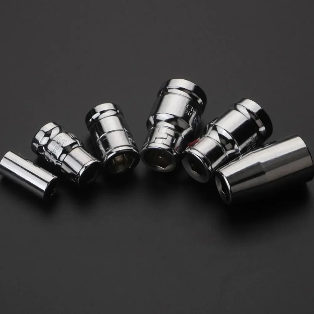 7 Types Universal Socket Hex Bit Holder Converter 1/4 3/8 1/2 Ratchet Socket Adapter Spanner Wrench Screwdriver Bit 6