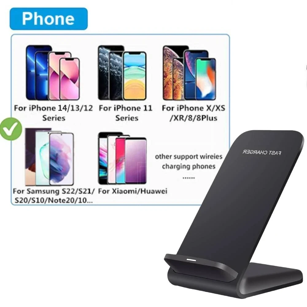 Wireless Charger 65W Fast For Samsung S22 S21 Note 20 iPhone 16 15 14 13 XS XR X 8 Airpods Pro