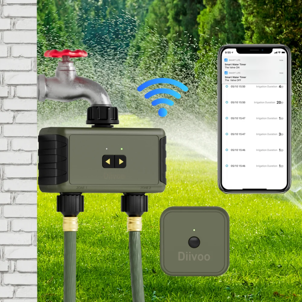 diivoo-2-zone-garden-wifi-water-timer-wireless-remote-control-irrigation-system-with-wi-fi-hub-rain-delay-and-manual-watering