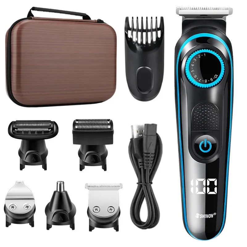 Shinon-5-in-1-set-SH-1831-Multifunction-men-shaver-hair-clipper-nose ...