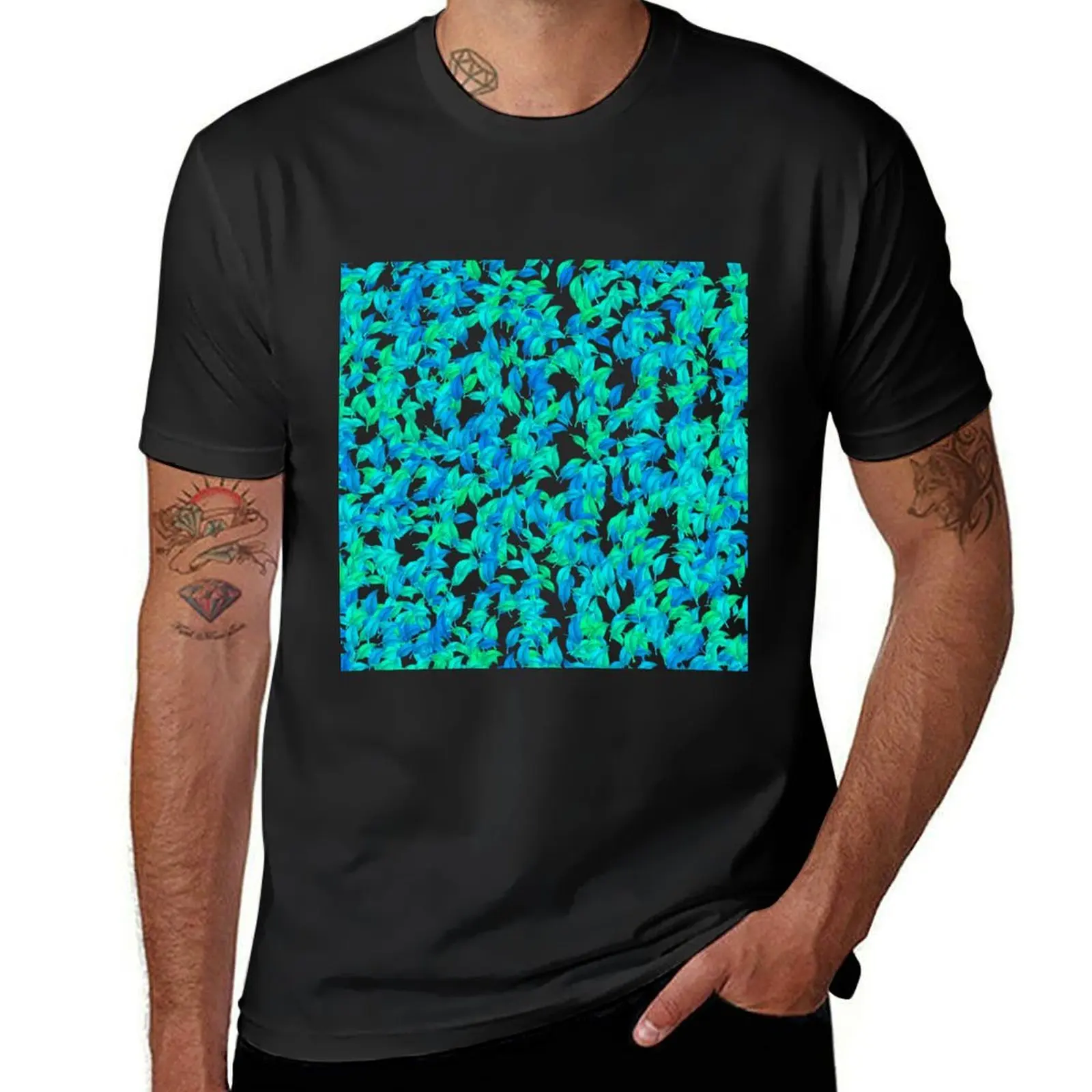 

leaves T-Shirt summer tops for a boy Men's clothing