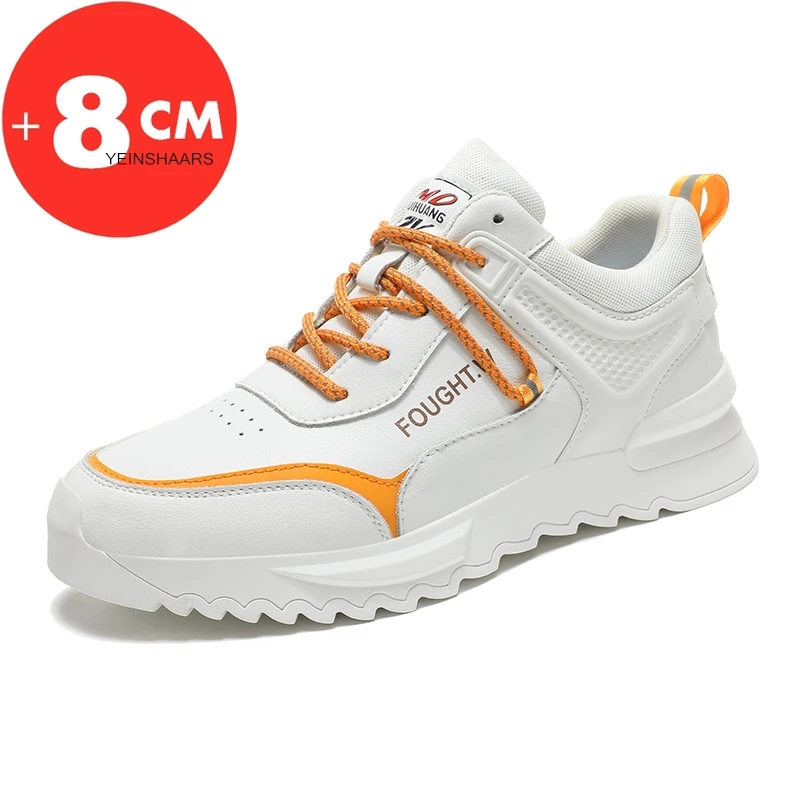 

Men Elevator Shoes Heightening Shoes Height Increased Sneakers Insoles 8CM Breathable Man Sports Height Increasing Shoes Men
