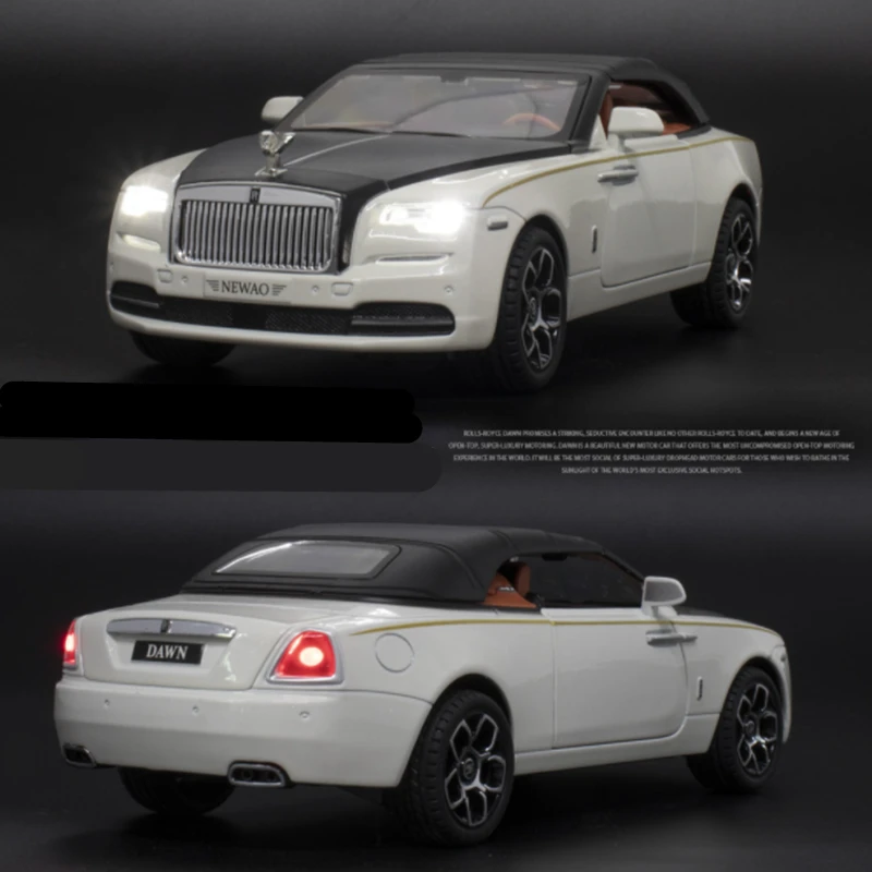 1:24 Rolls Royces Dawn Alloy Luxy Car Model Diecasts Metal Toy Vehicles Car Model Simulation Sound and Light Childrens Toys Gift 5