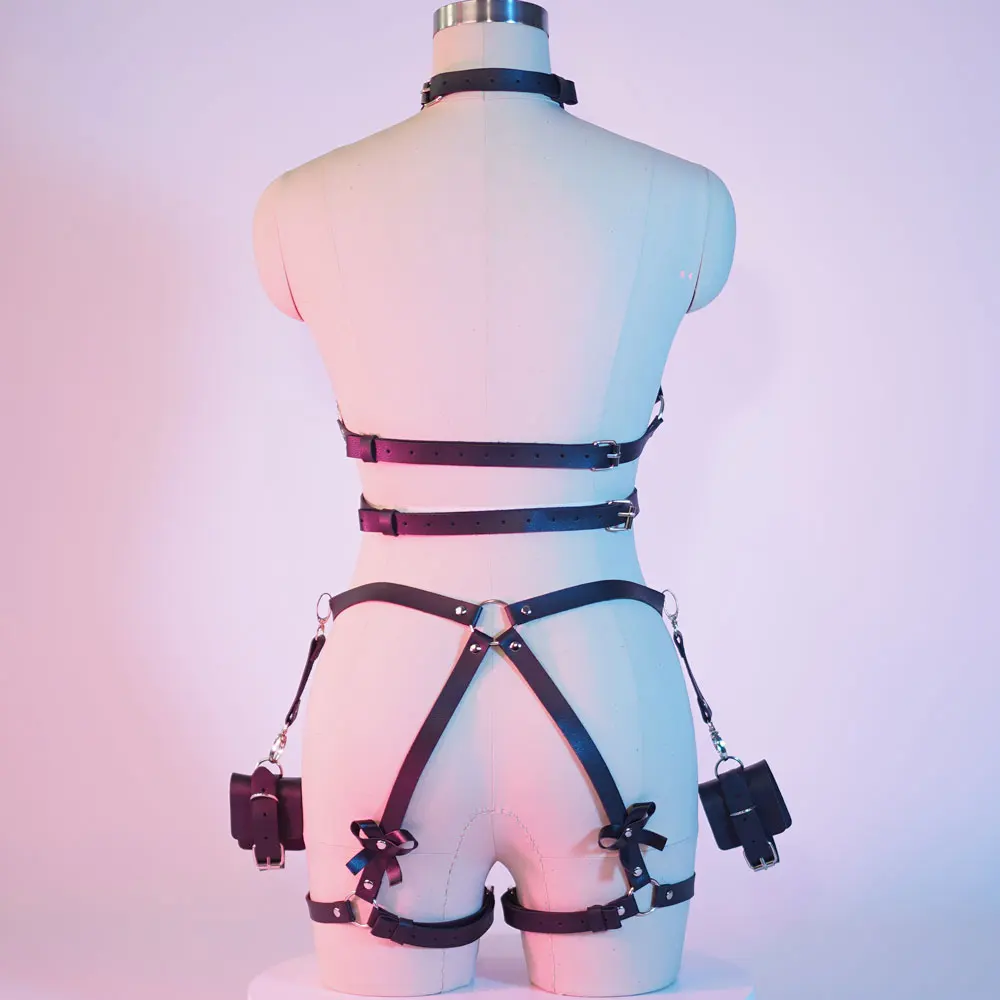 Garter Belt Women Sexy Body Harness Leather Lingerie