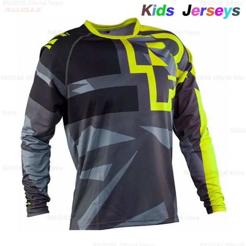 2025 New Kids Quick Dry Motocross Jersey Downhil Mountain Bike DH Shirt MX Motorcycle Clothing Ropa For Boys MTB T-Shirts 3