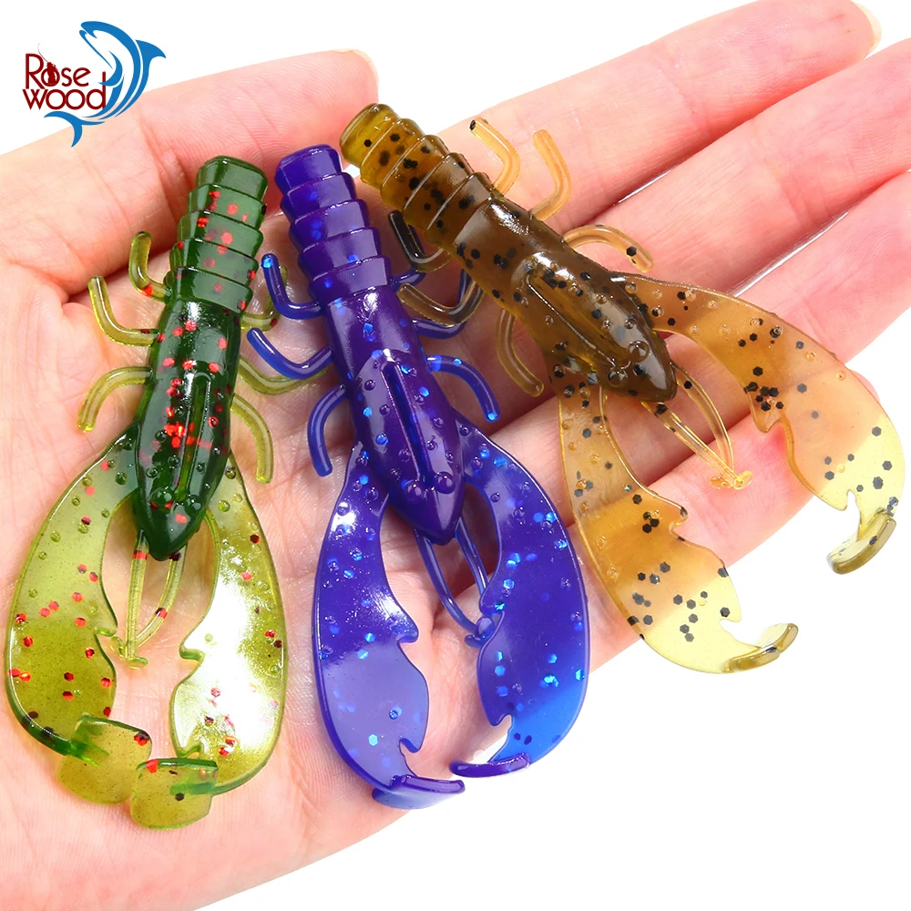 RosewoodTPRSoftPlasticCrawfishLureFishingBait75mm35gFloat