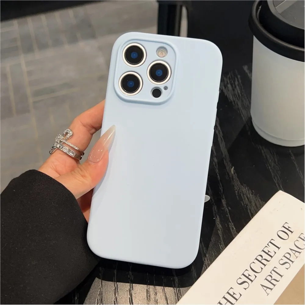 Premium Liquid Silicone Magnetic Case with Wireless Charging and Lens Protector - Soft Back Cover