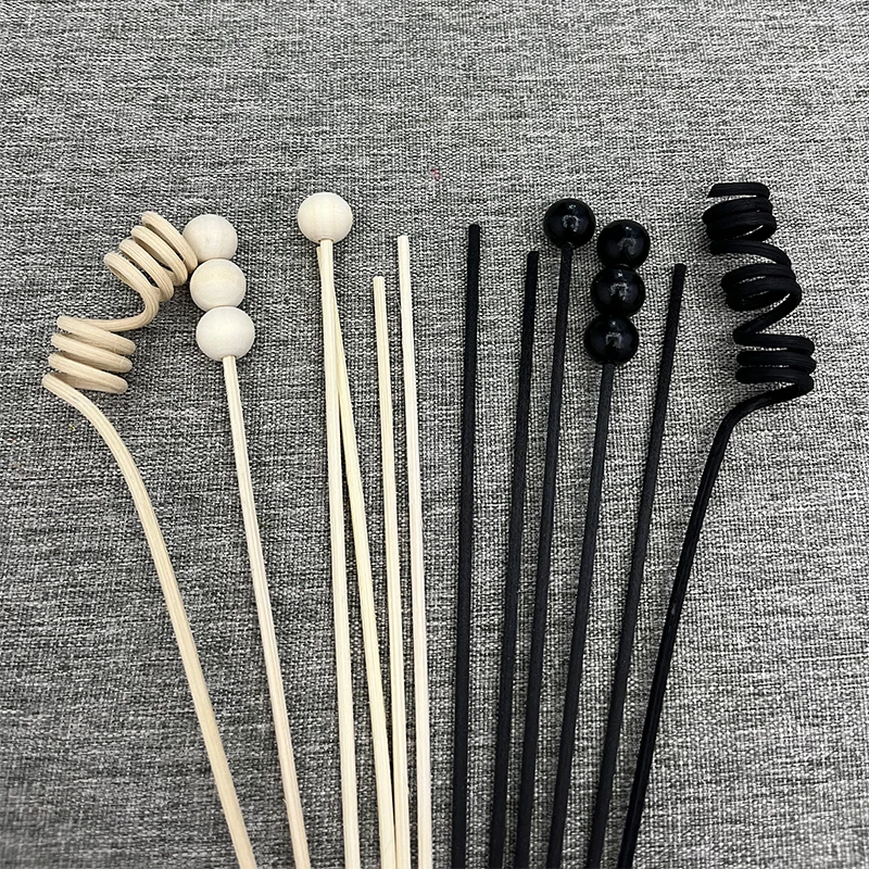 6pcs Aromatherapy Diffuser Sticks Black/Natural Wavy Rattan Reed Diffuser Home Fragrance Replacement Refill Sticks Air Freshener reed diffuser stick aroma diffuser sticks fragrance diffuser refill stick