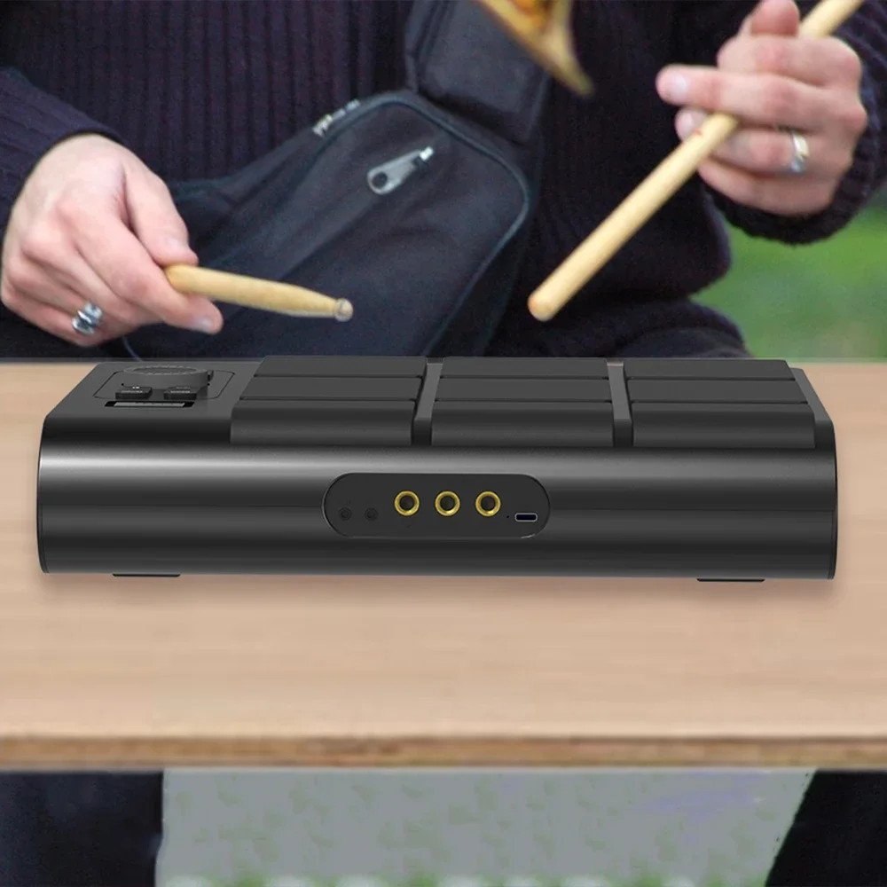 Konix Newest Electronic Mini Musical Instrument dynamic Velocity-sensitive Percussion School Children Drums Set