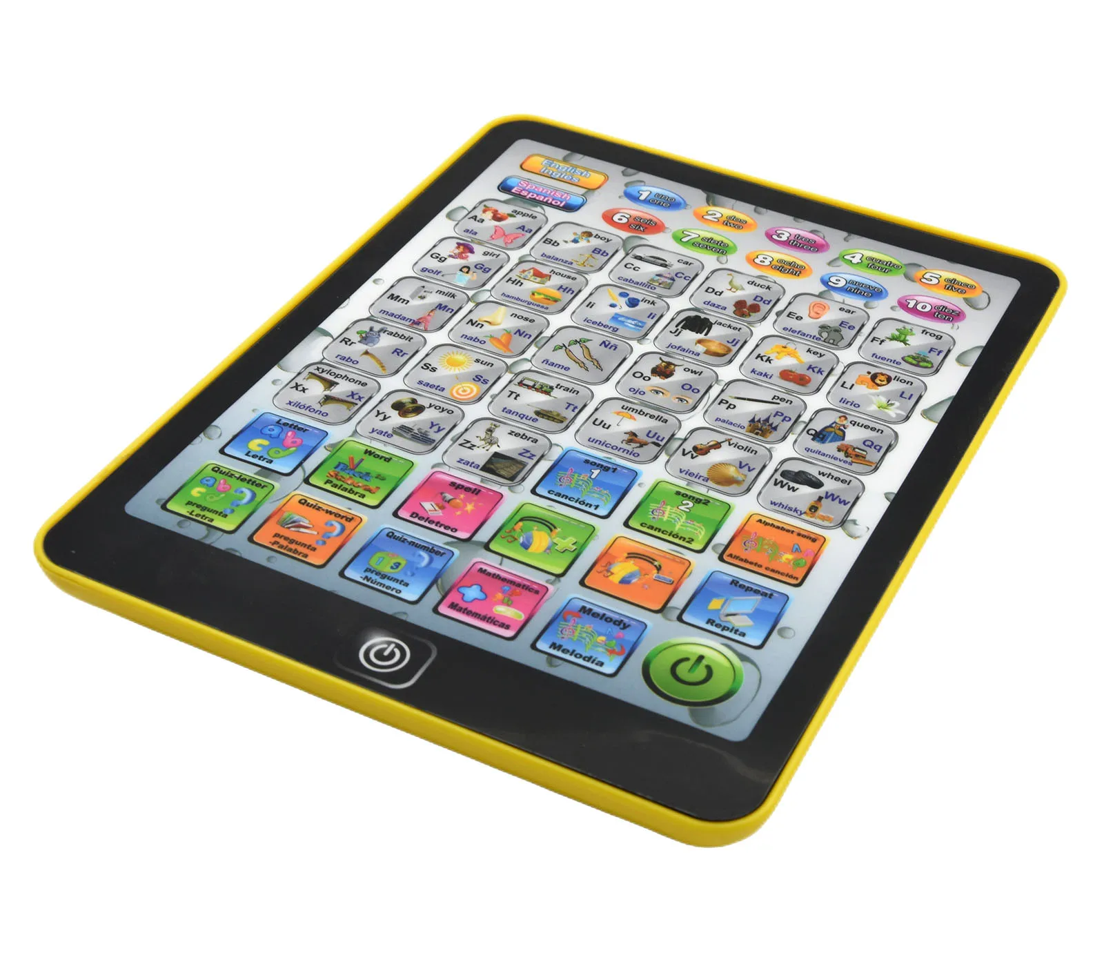 Spanish English Mini Tablet Learning Computer for Children Early Education Multifunctional Point Reading Machine Kids Toys Gift 5
