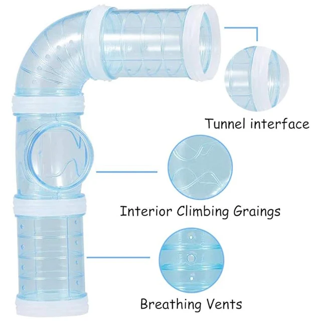 Set 8 Tubi Per Criceti Fai Da Te - Tunnel Trasparenti Per Gabbia, Gioco Ed Esercizio - Foto 14