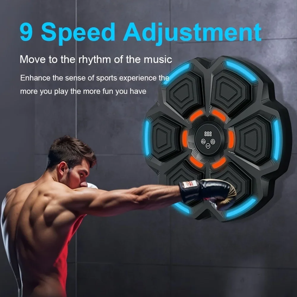 Smart Music Boxing Machine With Boxing Gloves Wall-Mounted Punching Trainer For Adults Kids Bluetooth-compatible Equipmen