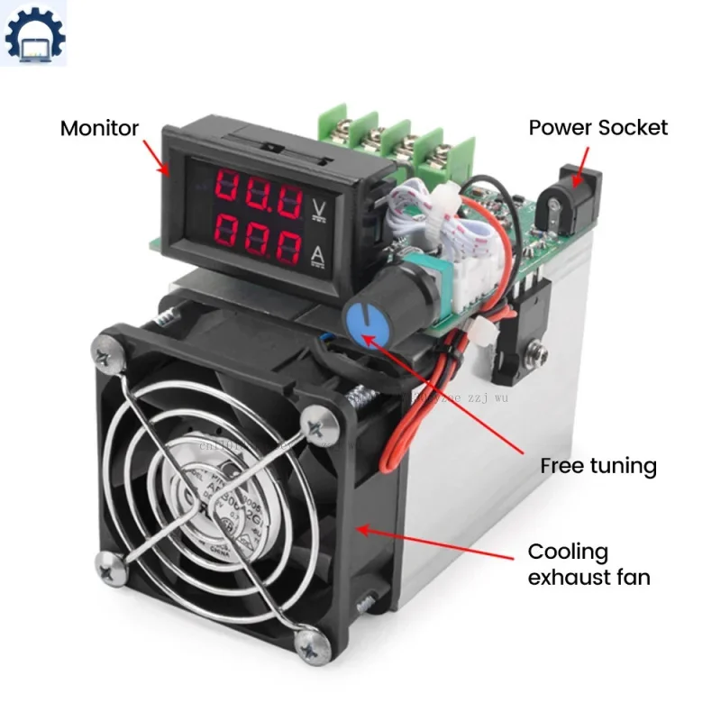 전자 부하 디지털 배터리 테스터 100W 디지털 배터리 전력계 단일 모드 정전류 배터리 감지기 모듈