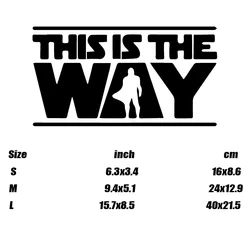 Creative 'This Is The Way' Car Sticker - Elevate Your Vehicle's Style - M (Black)