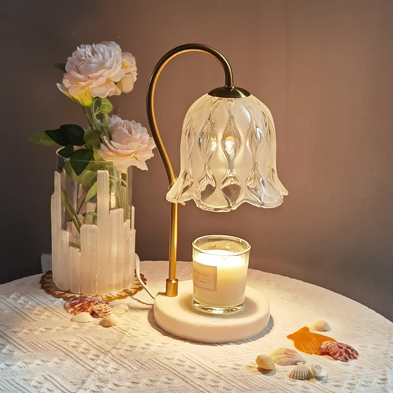 

Vintage Melting Wax Aromatherapy LED Table Lamp Marble Melting Candle LED Table Light Sleep Aid Smokeless Temperature Adjustment