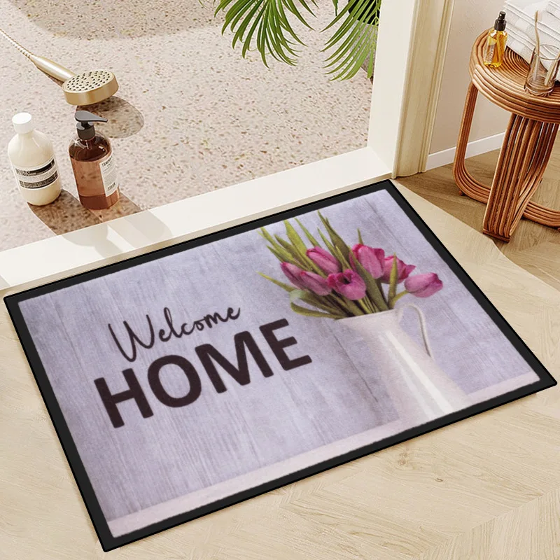 Floor Mat 40*60CM 3D Wood Grain Flower