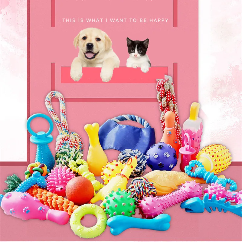 Toy Interactive Cotton Rope Mini Dog Toys Ball Pet Dog Toys for