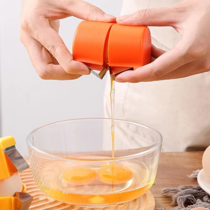 Easy Clean Egg Shell Separator Quick Peel & Yolk Divider for Kitchen, Baking Essentials Kitchen Gadgets Cooking Accessories