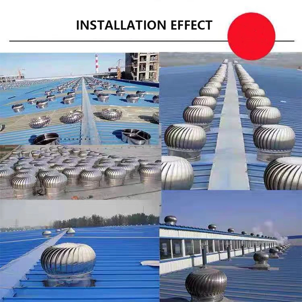 304 Stainless Steel Roof Ventilator Wind Turbines Air Vent Attic Ventilator 110mm 150mm 200mm Pipefit Roof Ventilating Fan