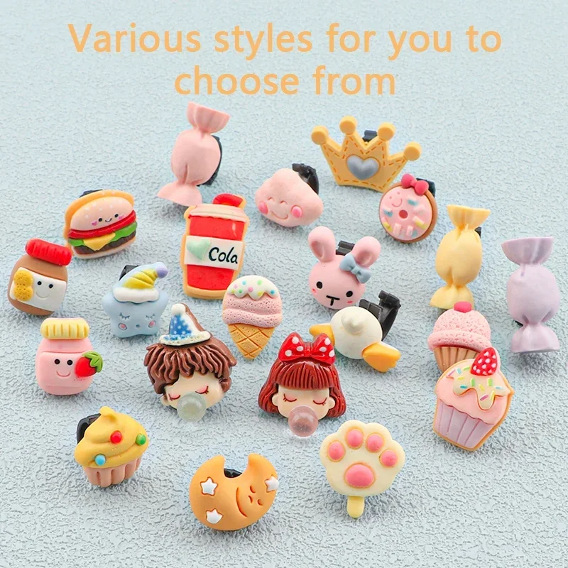 Schnürsenkel Dekoration Clips Schnürsenkel Schnalle Cartoon Krone Kuchen Süßigkeiten Macaron Farbe Schuhe Zubehör für Mädchen Kinder 1PCS