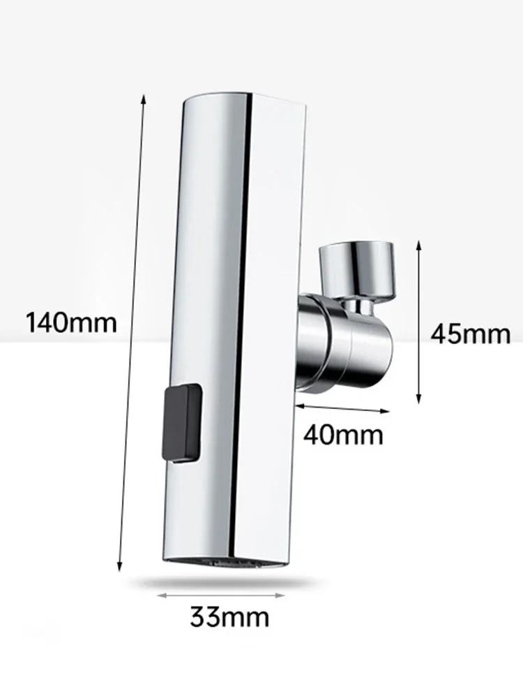 Feiyu Kitchen Faucet Splash proof Artifact Waterfall Water Discharge Rotating Bubbler Boosting Extended Universal Faucet