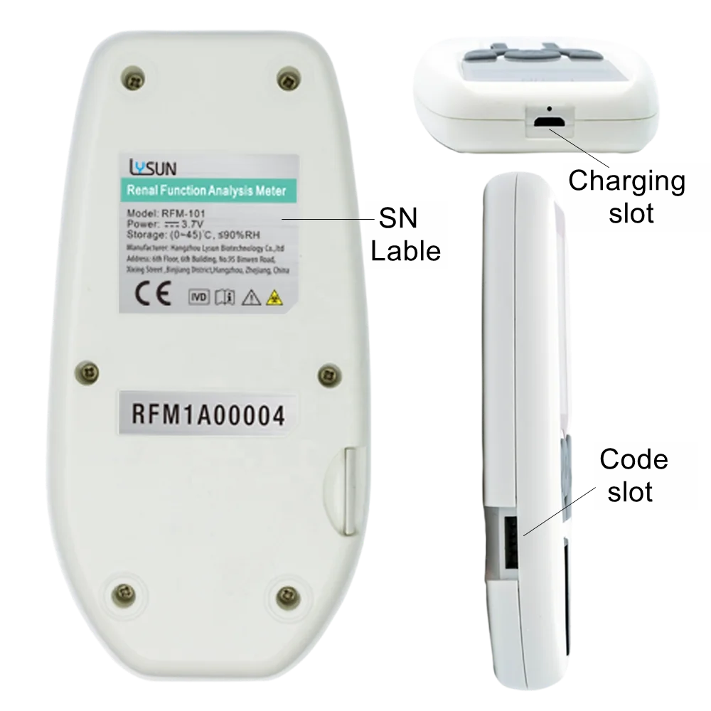 3 IN 1 Renal Function Analysis Meter Rapid Test Lysun Renal Analyzer kit Creatinine Urea Uric Acid test Strips Home Care uric acid test strips